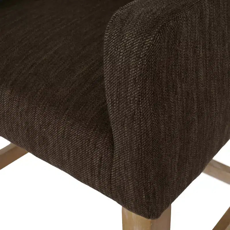 Tabourets de comptoir contemporains en bois rembourrés de tissu de 66 cm (ensemble de 2)
