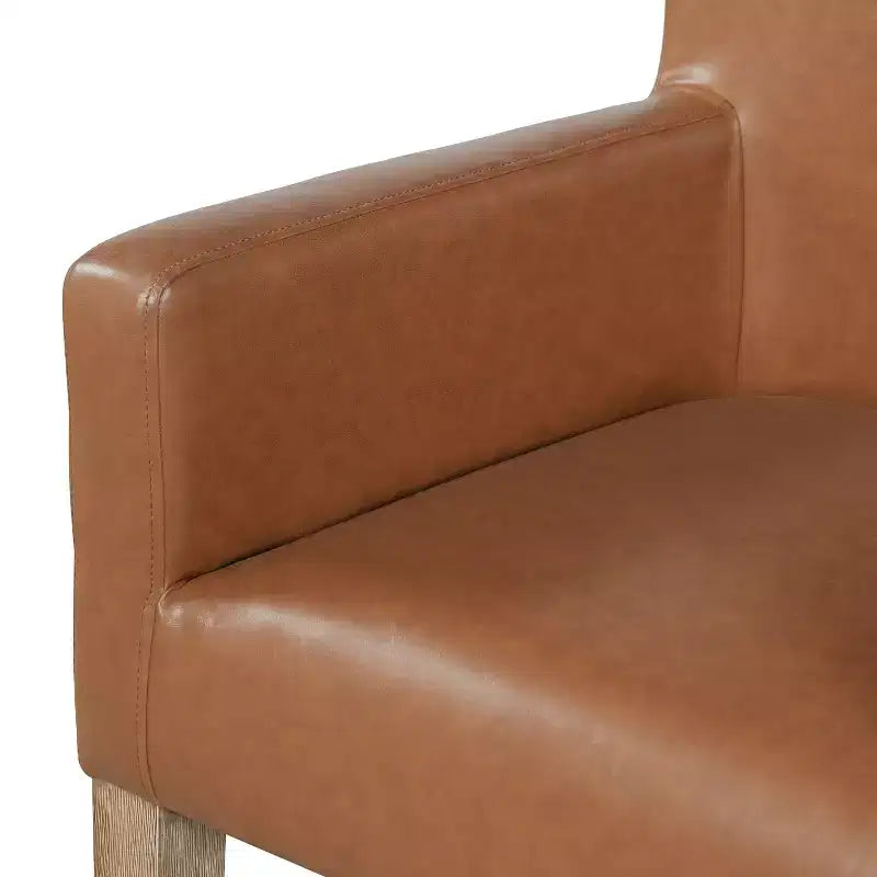 Tabourets de comptoir contemporains en bois rembourrés de tissu de 66 cm (ensemble de 2)