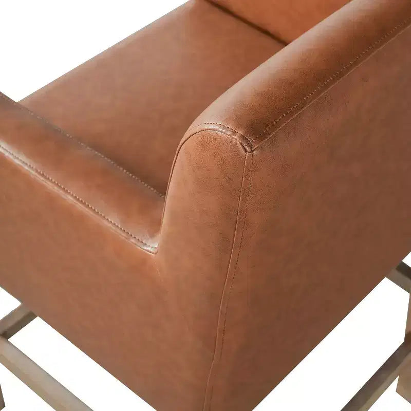 Tabourets de comptoir contemporains en bois rembourrés de tissu de 66 cm (ensemble de 2)