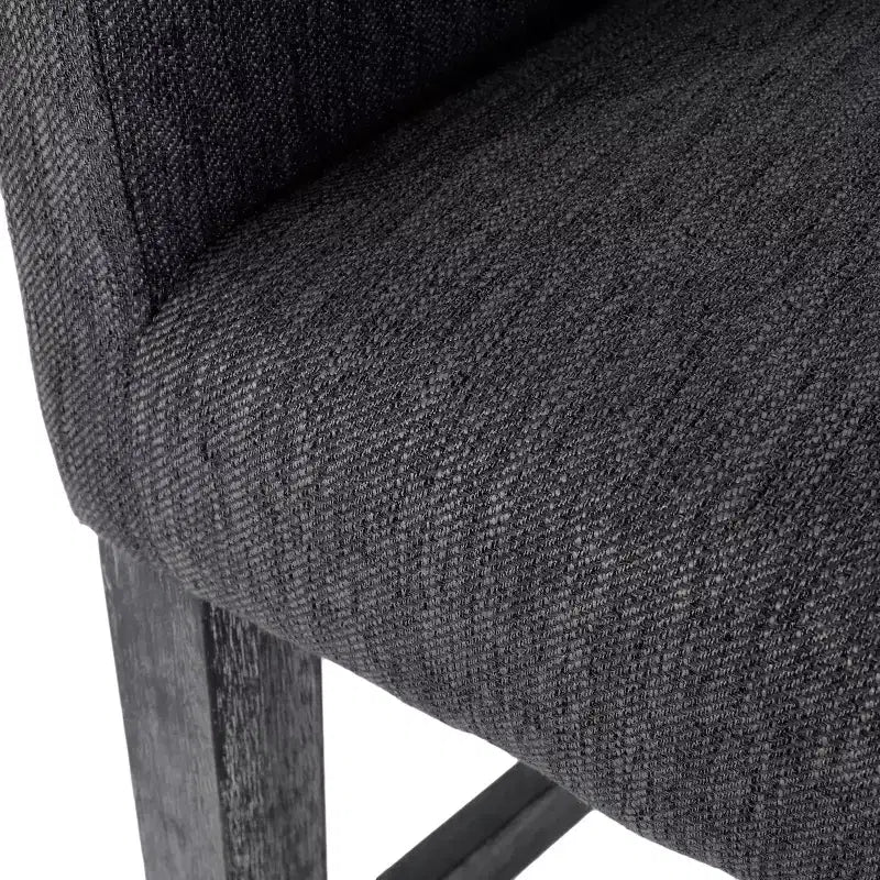Tabourets de comptoir contemporains en bois rembourrés de tissu de 66 cm (ensemble de 2)