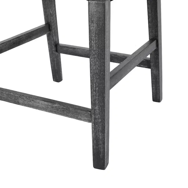 Tabourets de comptoir contemporains en bois rembourrés de tissu de 66 cm (ensemble de 2)