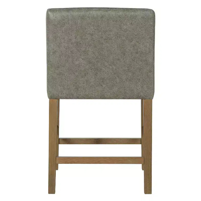 Tabourets de comptoir contemporains en bois rembourrés de tissu de 66 cm (ensemble de 2)