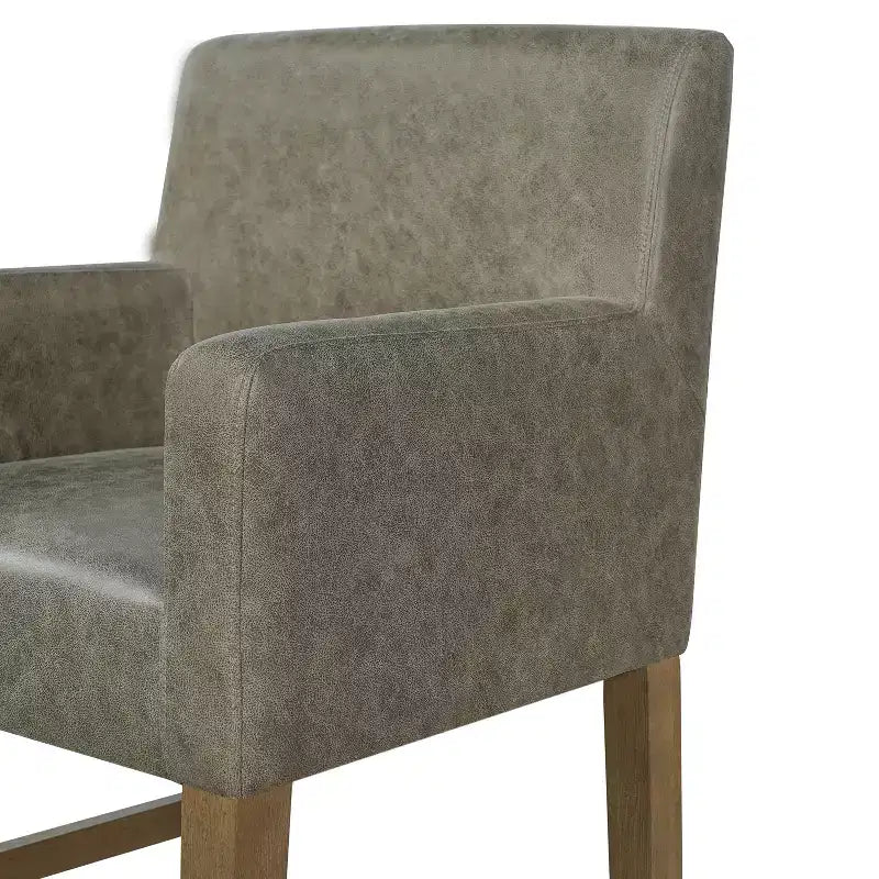 Tabourets de comptoir contemporains en bois rembourrés de tissu de 66 cm (ensemble de 2)