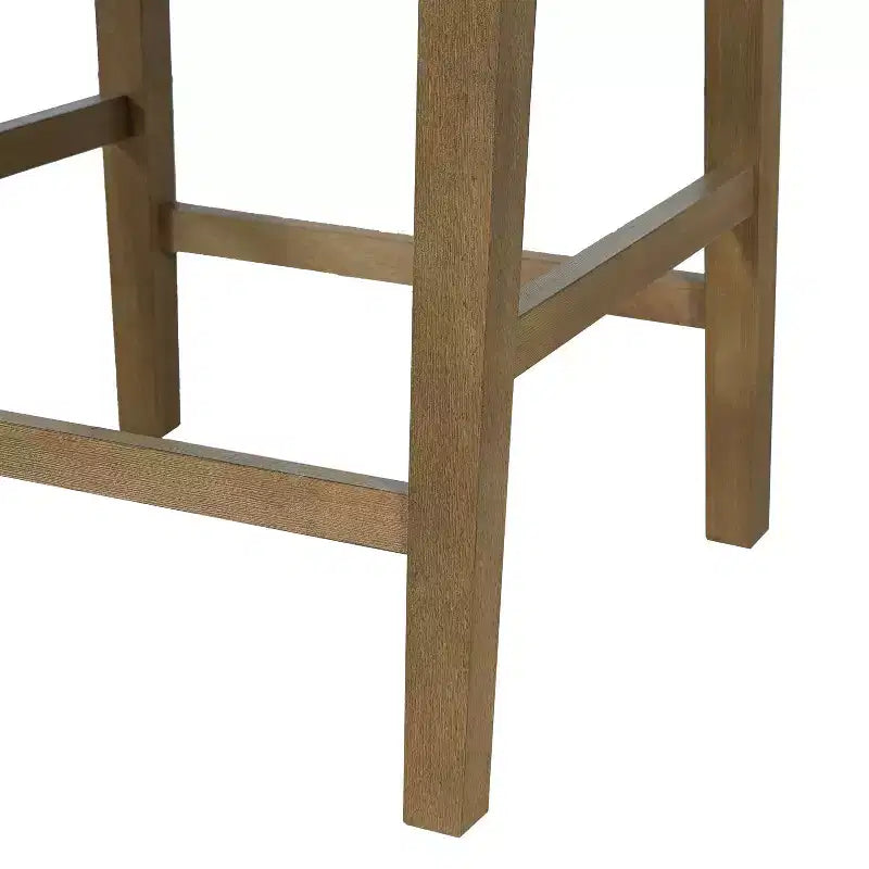 Tabourets de comptoir contemporains en bois rembourrés de tissu de 66 cm (ensemble de 2)