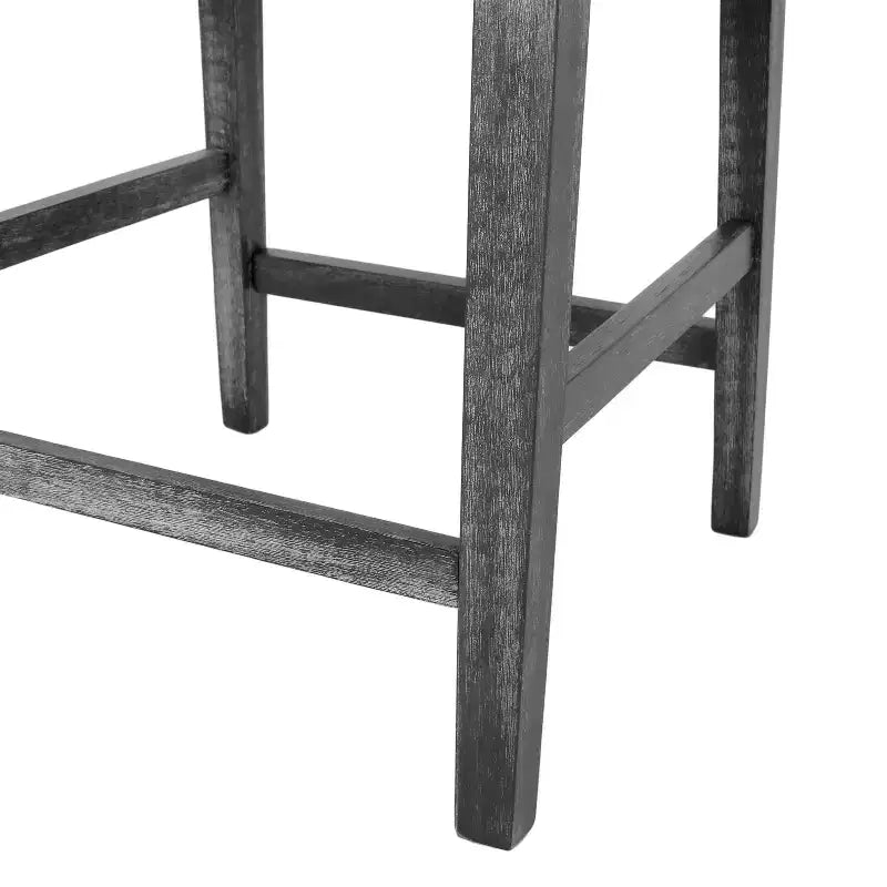 Tabourets de comptoir contemporains en bois rembourrés de tissu de 66 cm (ensemble de 2)