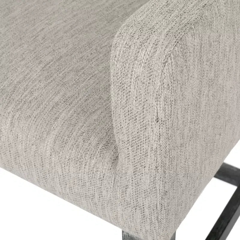 Tabourets de comptoir contemporains en bois rembourrés de tissu de 66 cm (ensemble de 2)