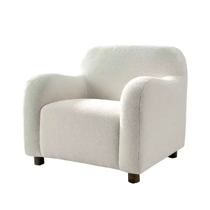 Fauteuil rembourré en bouclette large de 35 po
