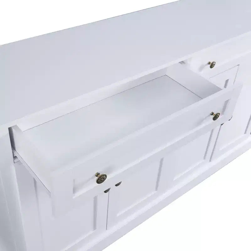 Buffet rétro 4 portes avec 2 tiroirs et étagères réglables pour salle à manger, salon