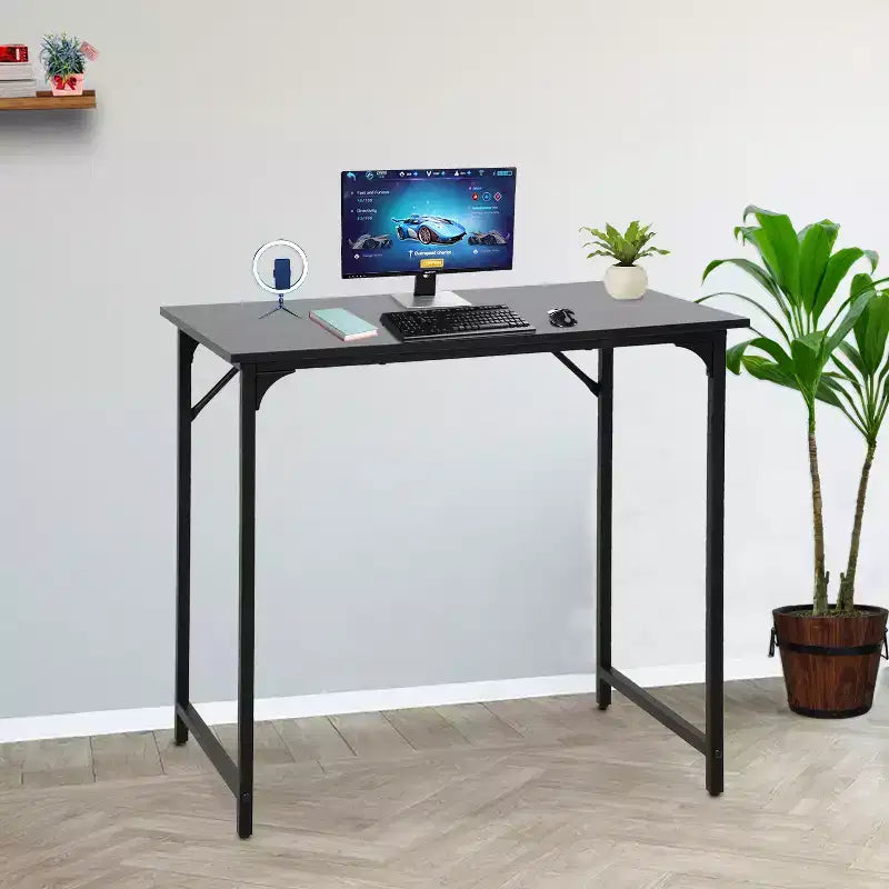 Bureau informatique industriel moderne de 32/39/47 pouces avec grand plateau et cadre en acier robuste