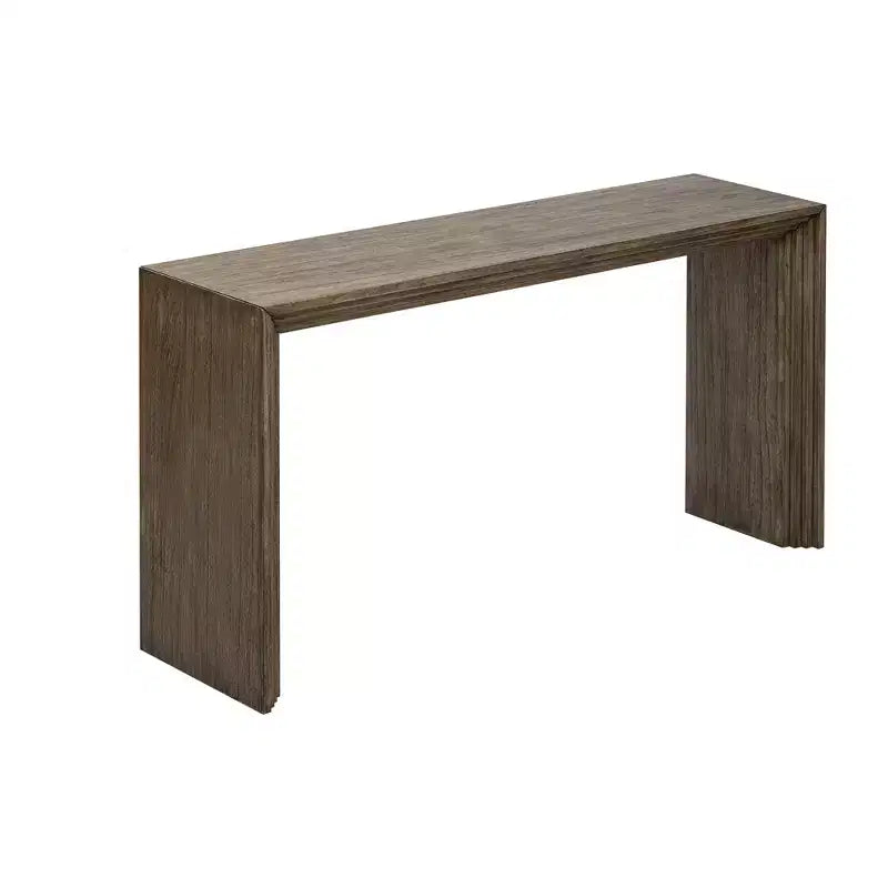 Console de salon ou d'entrée moderne en bois massif de Paulownia avec placage