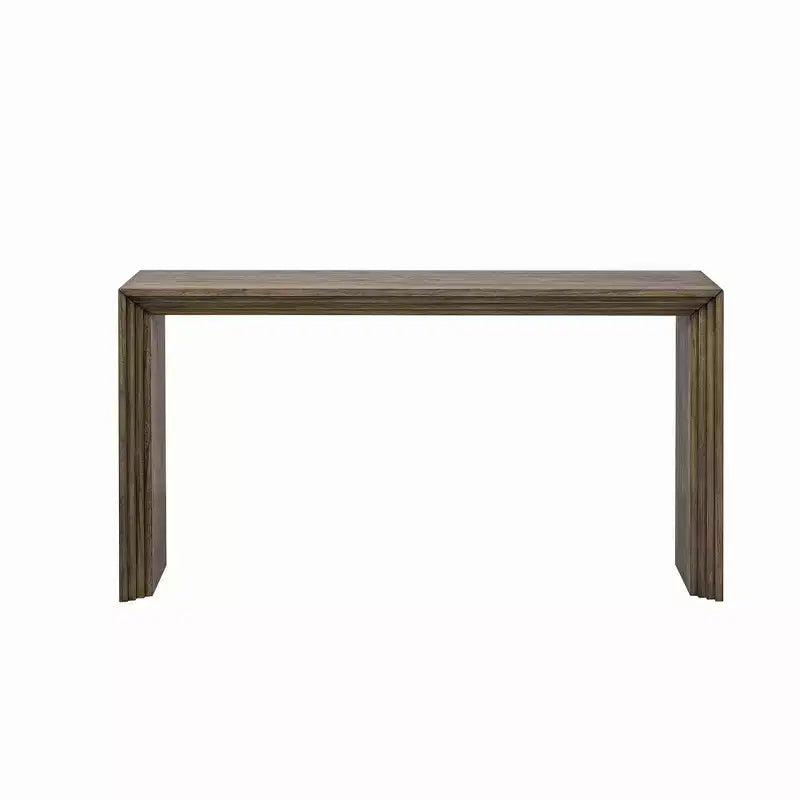 Console de salon ou d'entrée moderne en bois massif de Paulownia avec placage