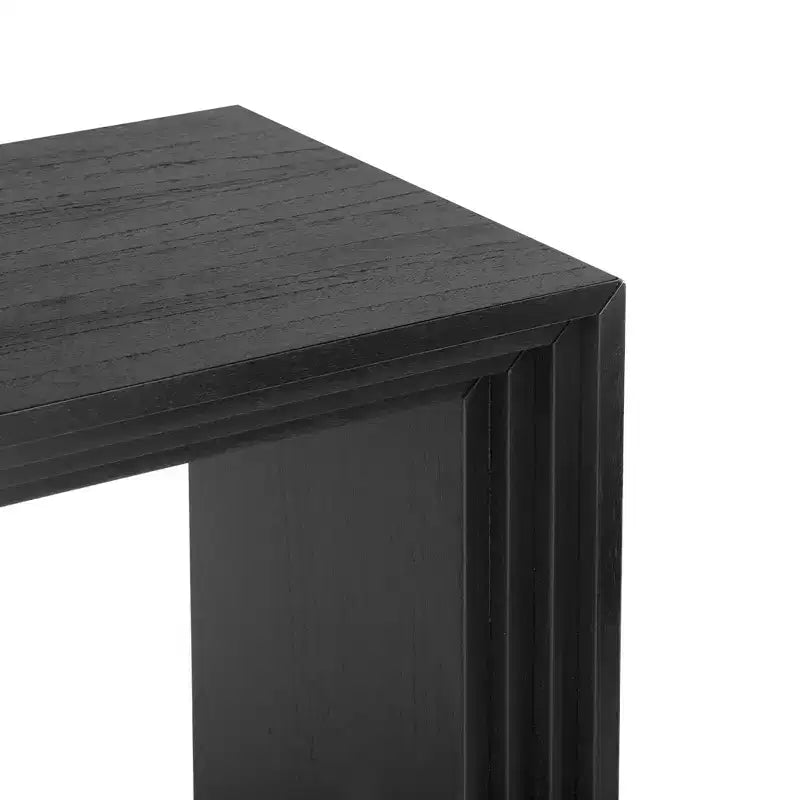 Console de salon ou d'entrée moderne en bois massif de Paulownia avec placage