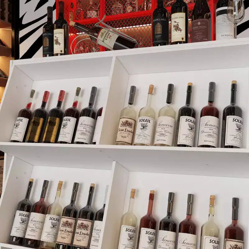 Élégant casier à vin, parfait pour des solutions de rangement stylées