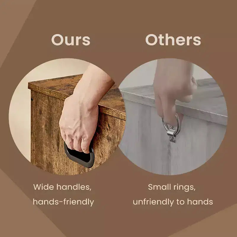 Coffre de rangement et banc de style rustique avec charnières de sécurité – Solution de rangement polyvalente pour entrée, chambre et salon