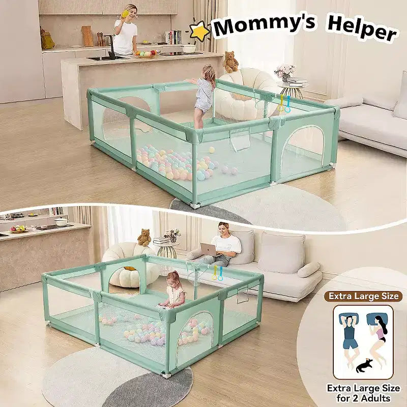 Parc pour bébé 79x71 à 4 panneaux Grand et sécurisé Parc portable