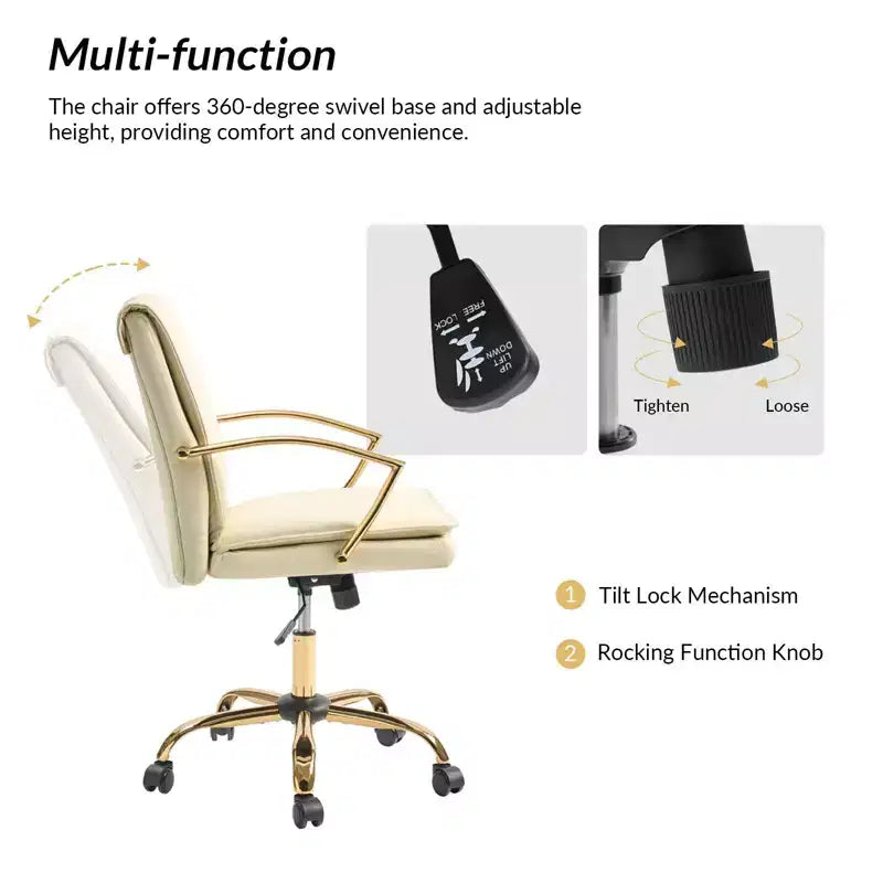 Chaise de bureau avec mécanisme de réglage de la hauteur