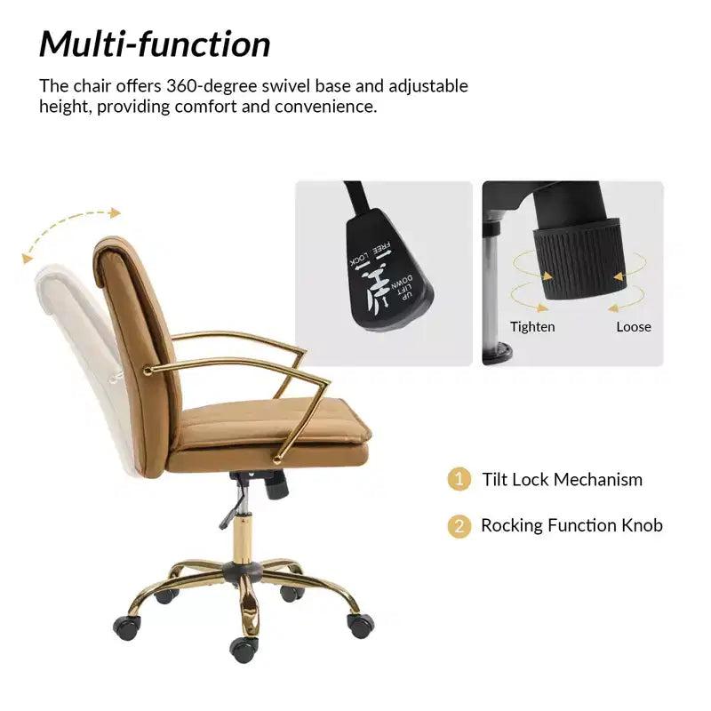 Chaise de bureau avec mécanisme de réglage de la hauteur