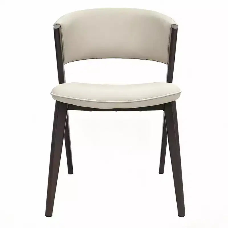 Chaises de salle à manger capitonnées, lot de 2, assise en cuir, piètement et pieds en fer noir, style moderne, pour cuisine, salle à manger ou café