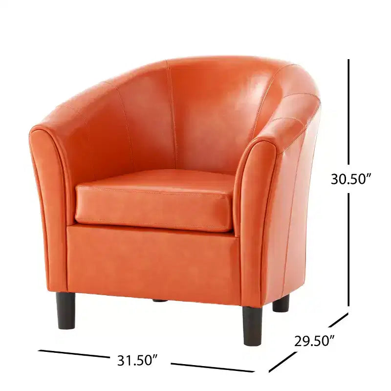 Fauteuil club capitonné de style transitoire en forme de baignoire