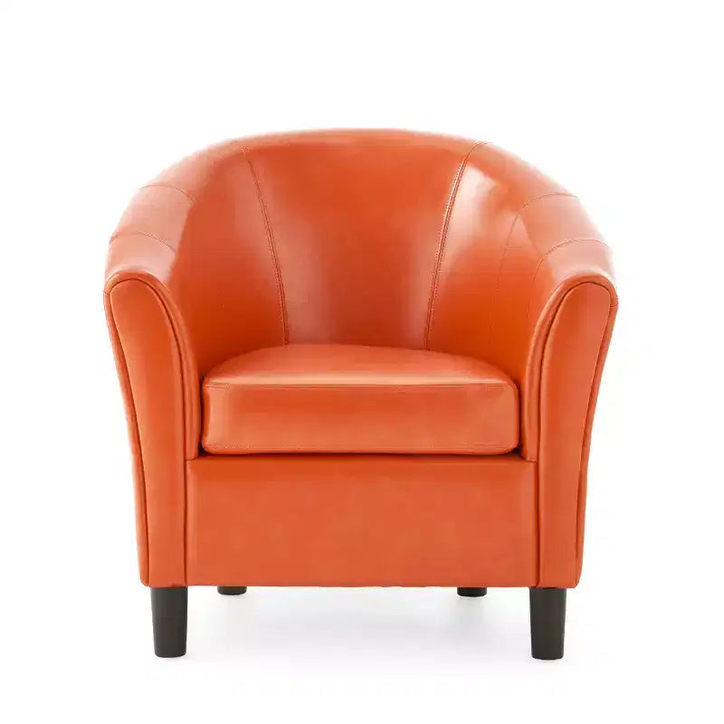Fauteuil club capitonné de style transitoire en forme de baignoire