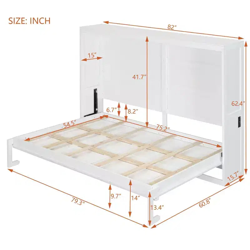 Lit mural Murphy au design moderne avec station de charge USB