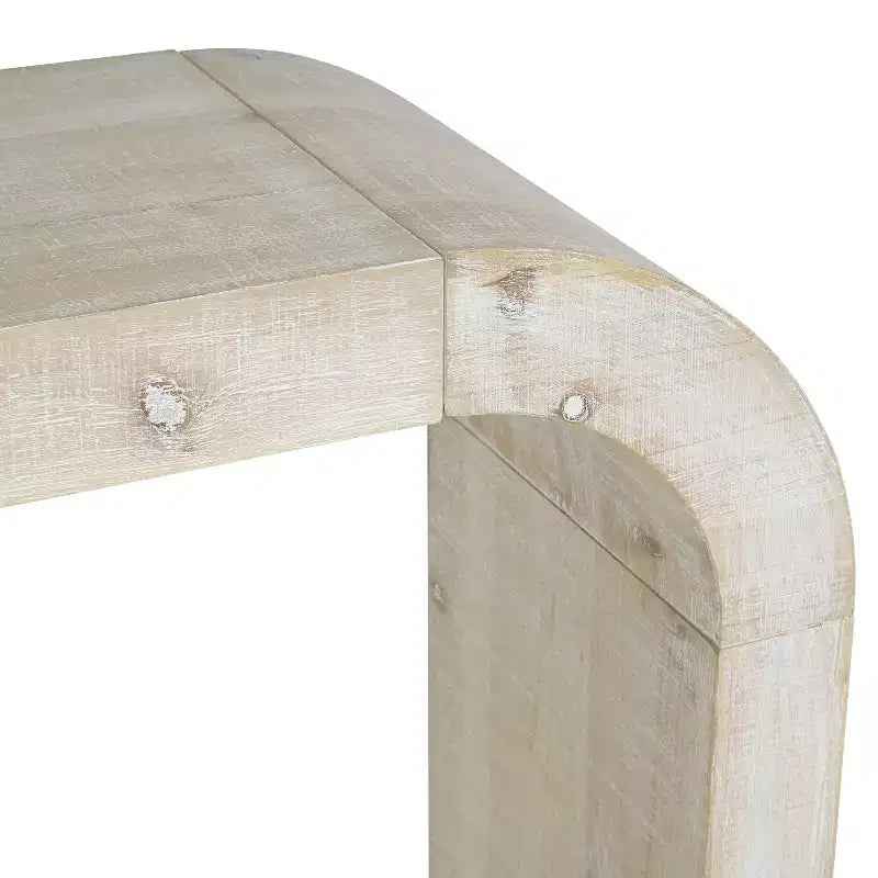 Console moderne, table d'entrée fine aux lignes courbes épurées, table d'appoint de canapé étroite et robuste pour couloir, salon, entrée