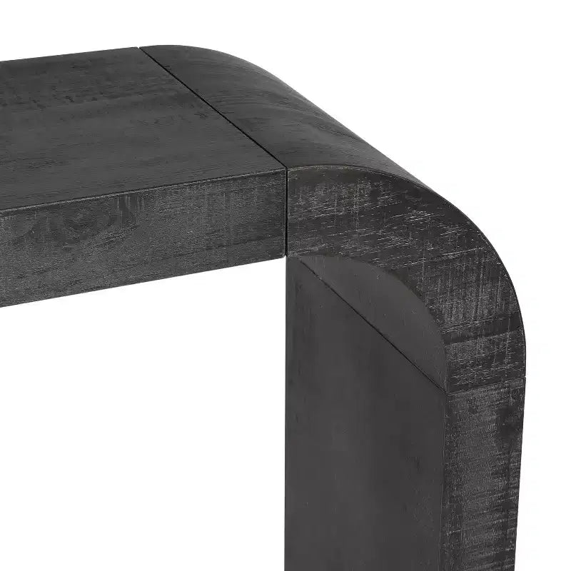 Console moderne, table d'entrée fine aux lignes courbes épurées, table d'appoint de canapé étroite et robuste pour couloir, salon, entrée