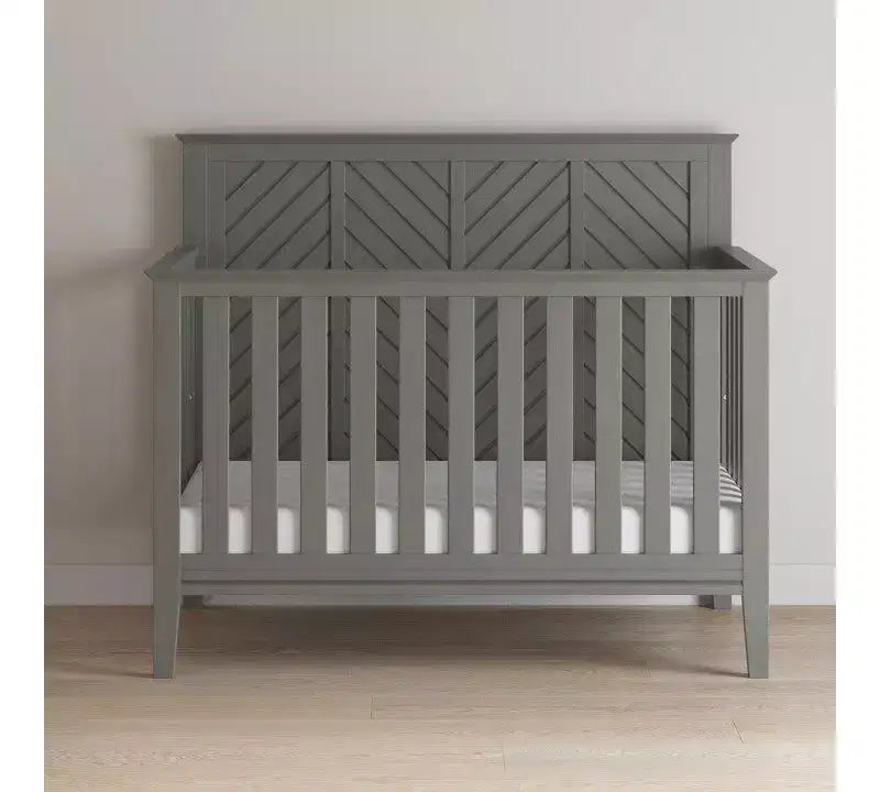 Ensemble de chambre de bébé 2 pièces, comprend un lit convertible 4-en-1 et une commode à 3 tiroirs