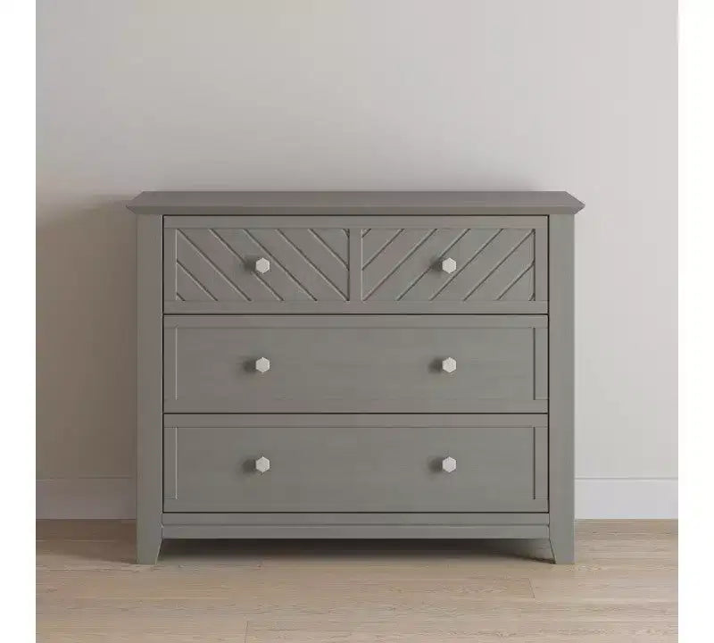 Ensemble de chambre de bébé 2 pièces, comprend un lit convertible 4-en-1 et une commode à 3 tiroirs