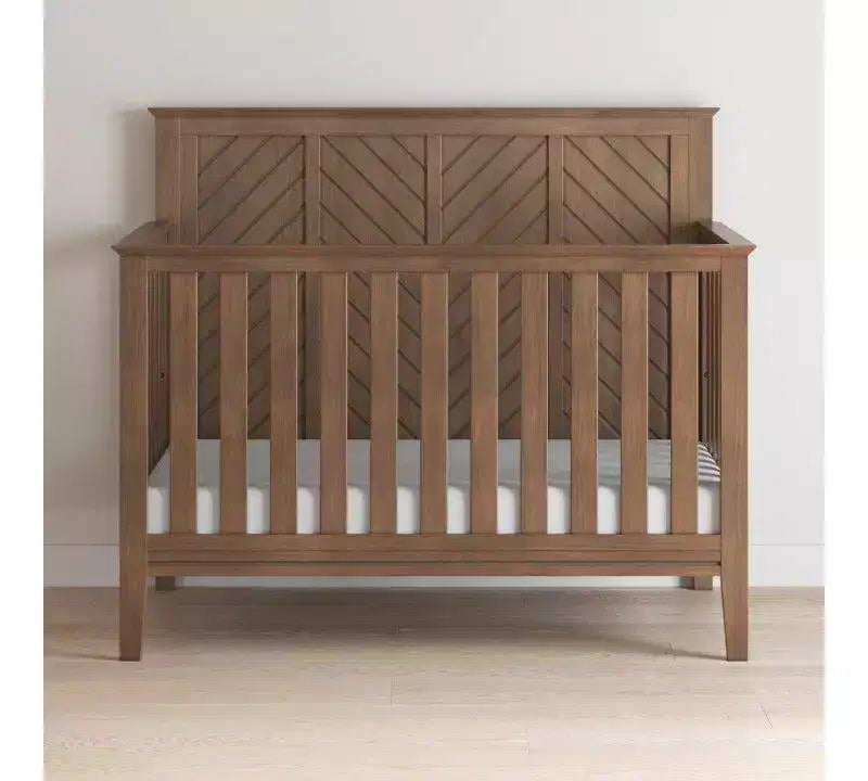 Ensemble de chambre de bébé 2 pièces, comprend un lit convertible 4-en-1 et une commode à 3 tiroirs