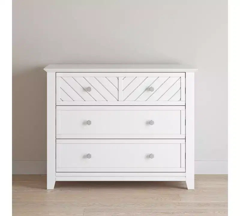 Ensemble de chambre de bébé 2 pièces, comprend un lit convertible 4-en-1 et une commode à 3 tiroirs