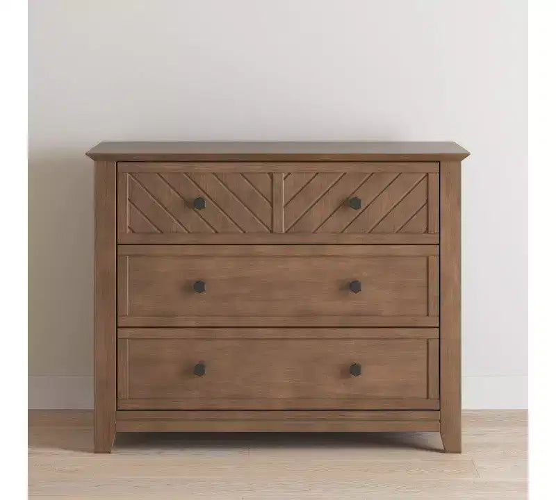Ensemble de chambre de bébé 2 pièces, comprend un lit convertible 4-en-1 et une commode à 3 tiroirs