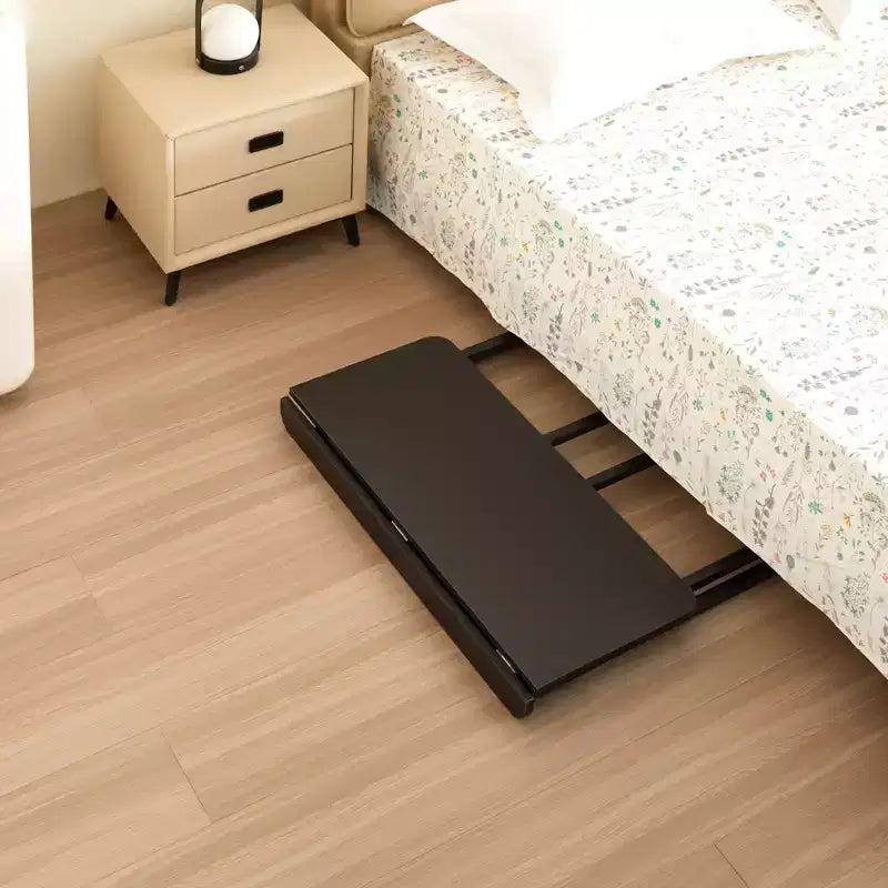 Bureau d'écriture pliable, table d'ordinateur pliable avec roulettes, plateau en MDF, cadre en fer, bureau d'étude pour bureau à domicile, chambre à coucher, salle de jeux