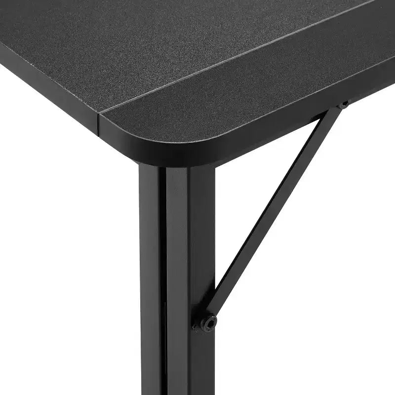Bureau d'écriture pliable, table d'ordinateur pliable avec roulettes, plateau en MDF, cadre en fer, bureau d'étude pour bureau à domicile, chambre à coucher, salle de jeux