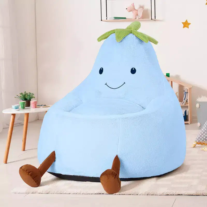 Canapé Pouf Enfant Rempli de Mousse Haute Densité, Forme Ergonomique pour la Lecture et le Jeu