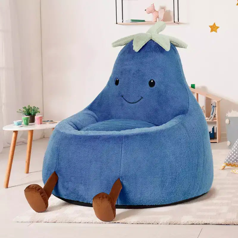Canapé Pouf Enfant Rempli de Mousse Haute Densité, Forme Ergonomique pour la Lecture et le Jeu