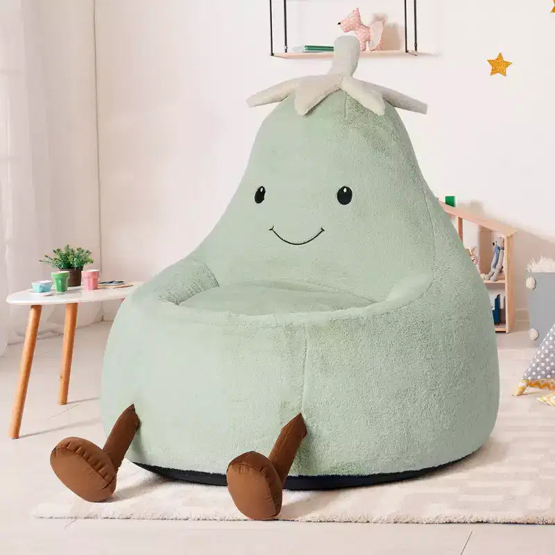 Canapé Pouf Enfant Rempli de Mousse Haute Densité, Forme Ergonomique pour la Lecture et le Jeu