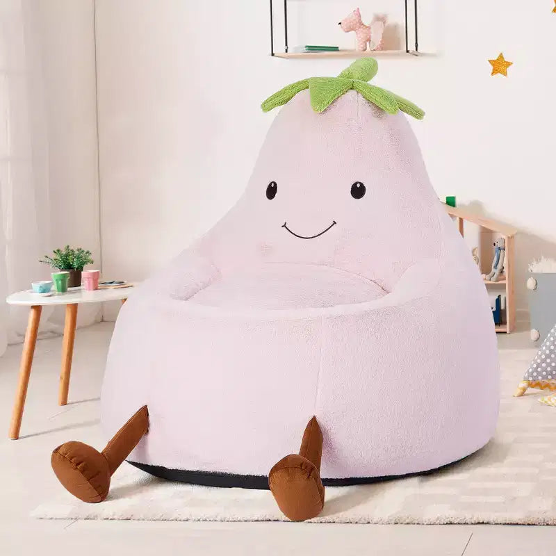 Canapé Pouf Enfant Rempli de Mousse Haute Densité, Forme Ergonomique pour la Lecture et le Jeu