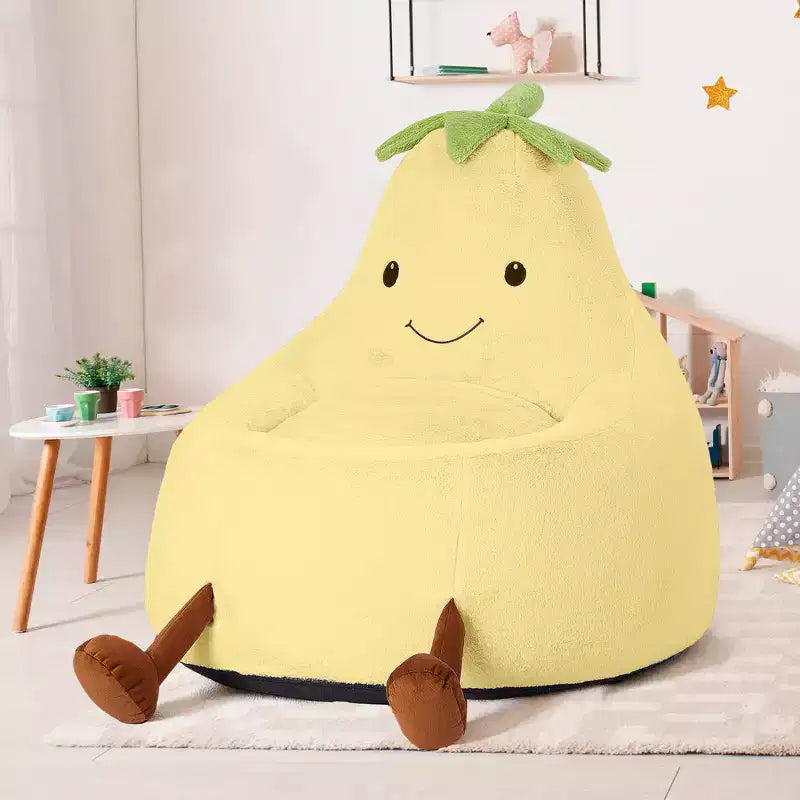 Canapé Pouf Enfant Rempli de Mousse Haute Densité, Forme Ergonomique pour la Lecture et le Jeu