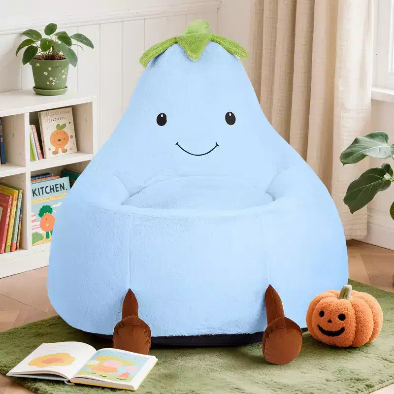 Canapé Pouf Enfant Rempli de Mousse Haute Densité, Forme Ergonomique pour la Lecture et le Jeu