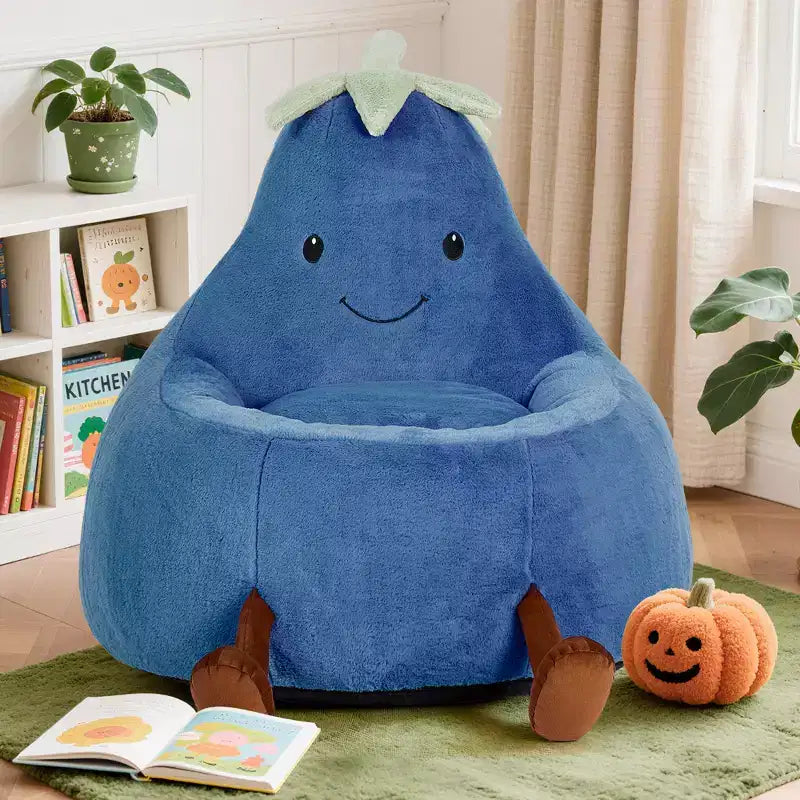 Canapé Pouf Enfant Rempli de Mousse Haute Densité, Forme Ergonomique pour la Lecture et le Jeu