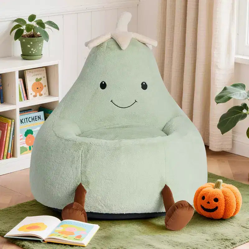 Canapé Pouf Enfant Rempli de Mousse Haute Densité, Forme Ergonomique pour la Lecture et le Jeu