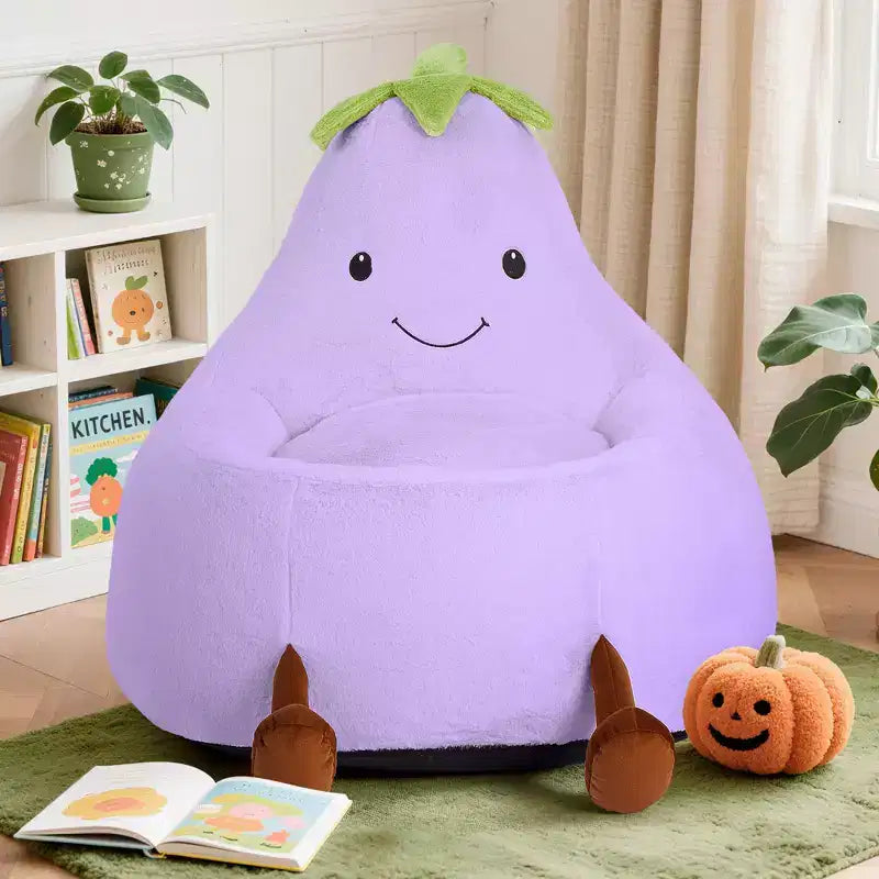 Canapé Pouf Enfant Rempli de Mousse Haute Densité, Forme Ergonomique pour la Lecture et le Jeu