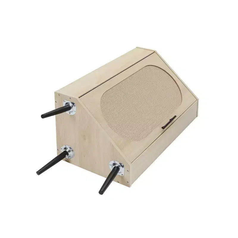 Meuble d'angle en rotin naturel de 15 pouces avec étagères réglables, unité de rangement d'angle autoportante pour salons, finition naturelle