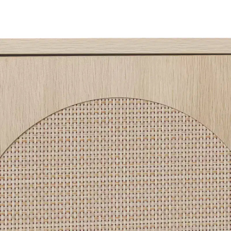 Meuble d'angle en rotin naturel de 15 pouces avec étagères réglables, unité de rangement d'angle autoportante pour salons, finition naturelle